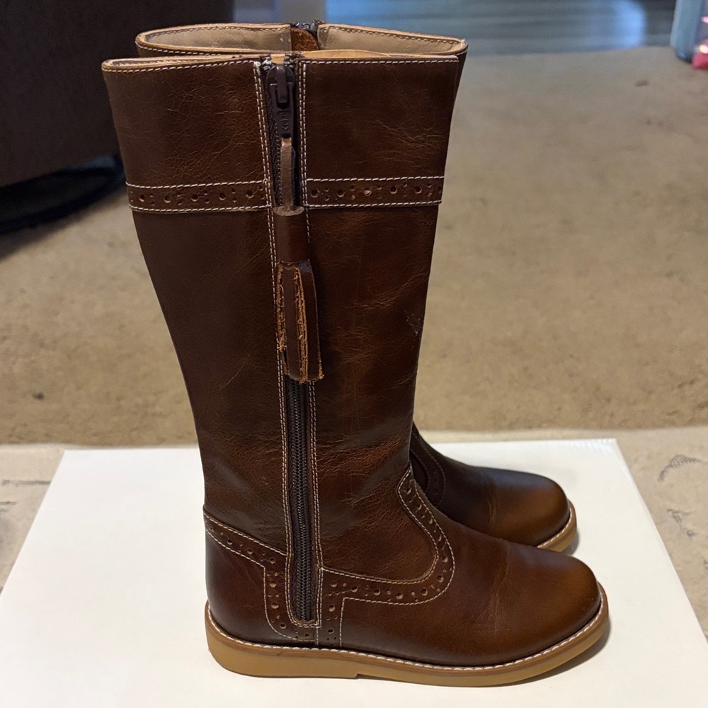 Elephantito Brown Kids Leather Boots